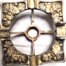 Antique Cast Iron Ashtray Owl