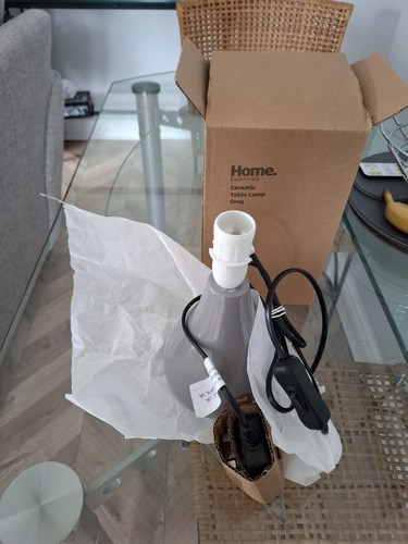 New boxed ceramic grey lamps - ceramic,