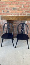 Ercol Dining Chairs X 2 Navy Blue