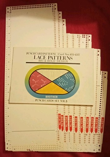 Brother lace punchcards - lace, for