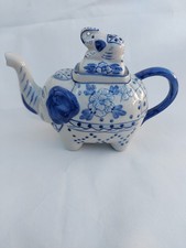 Vintage Blue & White Elephant