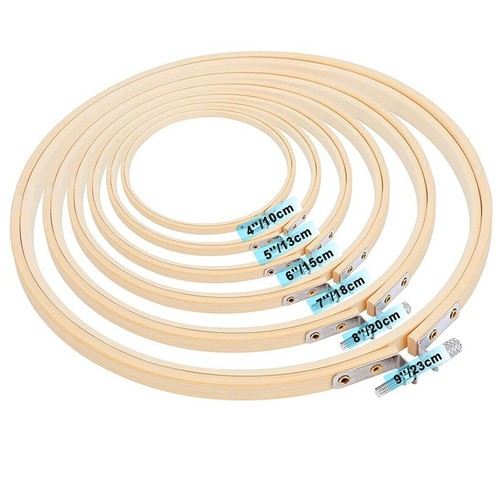 6pcs wooden embroidery hoops - 6pcs,