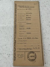 HUMBER 1930 CAR LOG BOOK MEMORABILIA VINTAGE CAR COLLECTORS RF60