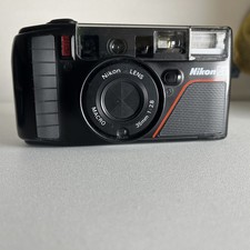 Nikon L35 AF3 35mm Film Point And Shoot Camera Black Film Tested AF3