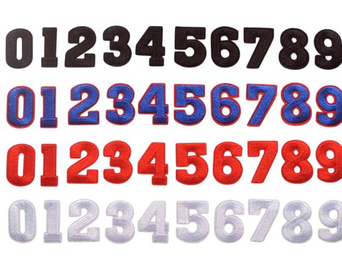 Number embroidered patches - ,