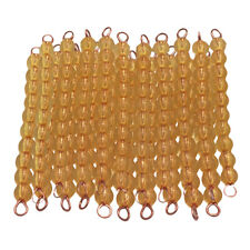 20 Pieces Montessori Golden Bead Thousand Beads 1-100 Numbers