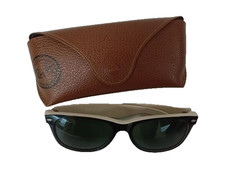 Ray-Ban RB2132 New Wayfarer 875 Sunglasses Black/Beige with Case