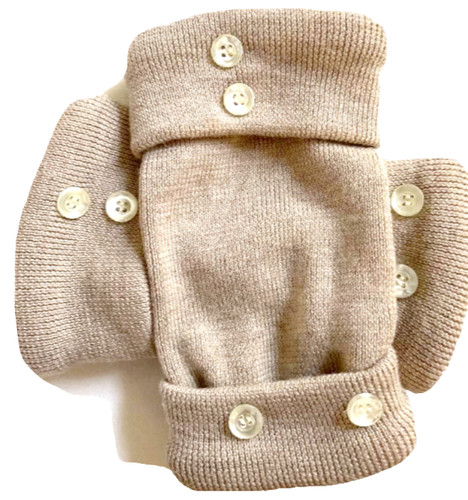 Fingerless gloves tan camel - fingerless,