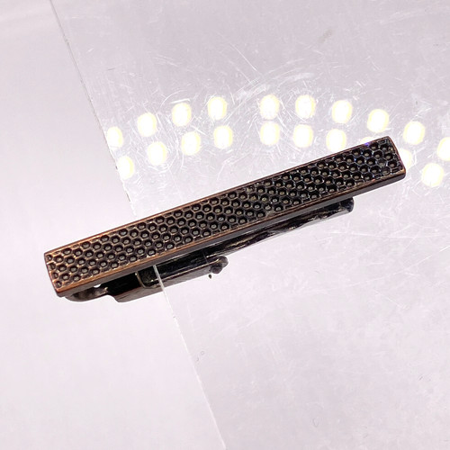 Gunmetal tie clip brown tone - tie,