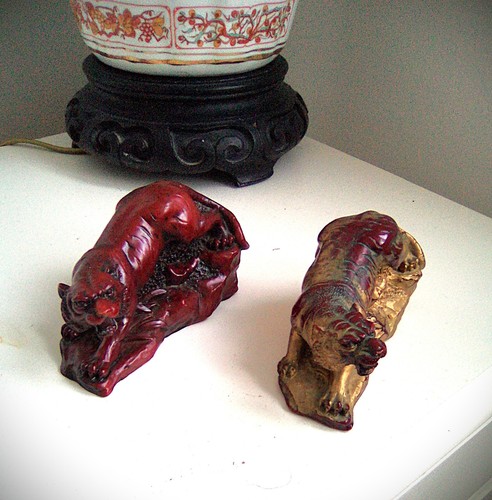 Pair chinese zodiac tiger red - pair,