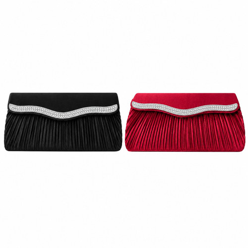 Ladies satin clutch bag - ladies,