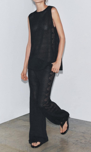 Zara pointelle knit coord - zara,