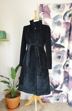 MAX MARA STUDIO Black Alpaca & Virgin Wool Coat Size 10