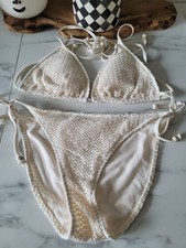 Women's Cream Crochet Bikini