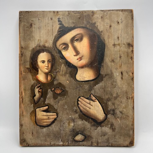 Antique russian icon virgin - antique,