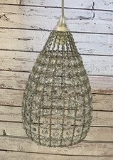 Habitat Marie Metal and Glass Pendant Ceiling Light NOS