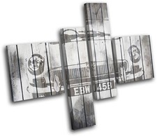 MG B-GT Shabby Chic Transportation MULTI Leinwand Wand Kunst Bild drucken