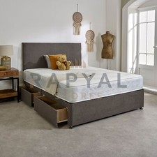 New Teddy Tropez Divan bed set with luxury 10" mattress & 24" matching headboard