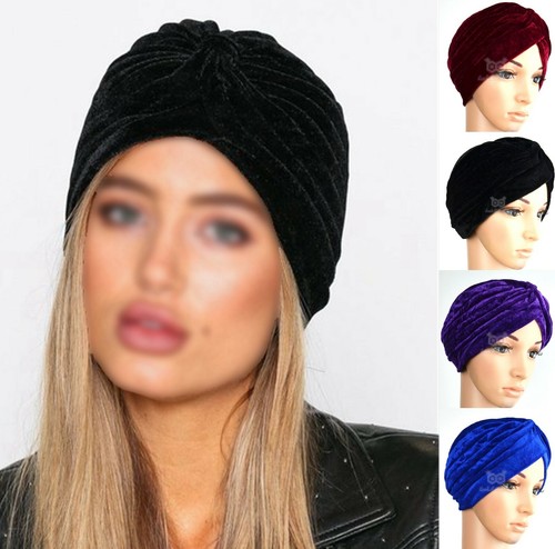 New velvet turban stretchy - new, cap