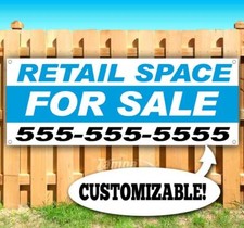 RETAIL SPACE FOR SALE CUSTOM PHONE # Advertising Vinyl Banner Flag Sign