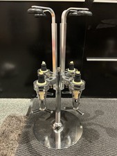 Liquor Spirit Bottle Holder, 4 Bottle Stand / Alcoholic Drink Dispenser