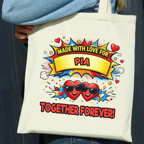 Pia personalised tote bag gift - pia,