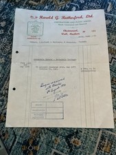 1970 Harold G Rutherford Billhead Contractors And Plant Hire