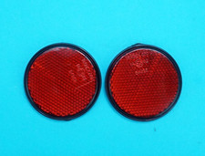 2 x RED Stick On Round 60mm