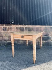 Vintage Pine Farmhouse Table With Single Drawer. Country Cottage,Kitchen,Dining