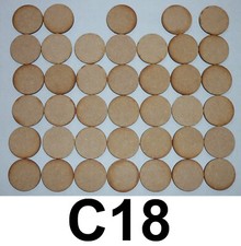 40 x WOODEN DISCS CIRCLES 30MM