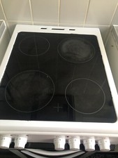 White electric stove - white,