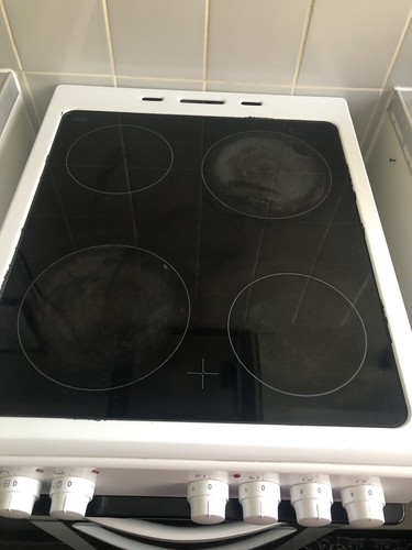 White electric stove - white,