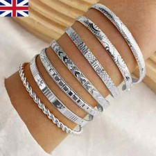 Womens silver round bracelet - silver,