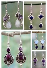 Women Silver Amethyst Moon