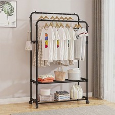 Double Clothes Coat Rail