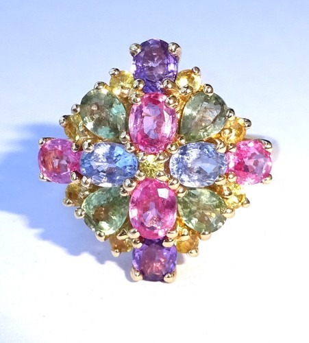 Large 9ct gold - gold, multi