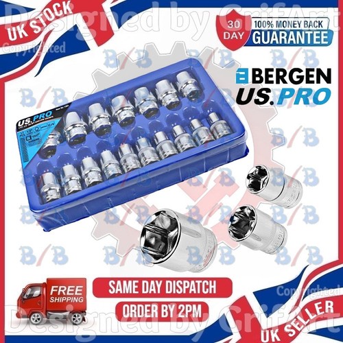Pro 17pc 6pt shallow - 17pc, socket