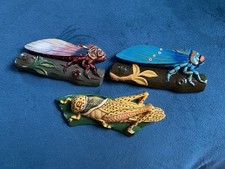 Vintage Cricket / Cicada or moth  Magnets - Set Of 3