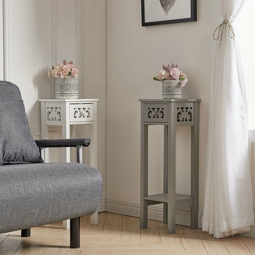 Grey slim bedside - slim, unit