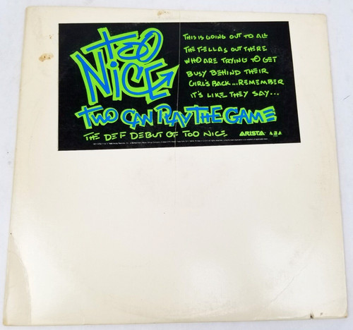 Too nice two can - nice, play