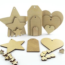 Wooden & MDF hearts stars and