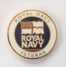 Royal Navy British Veteran Enamel Pin Lapel Badge or Walking Stick Mount UK 2025