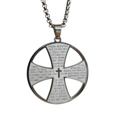 Lords Prayer Cross Pendant