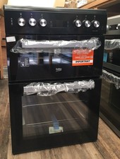 Beko 60cm Electric Double Oven Cooker - Black - 1 Year Warranty  XDC653K (10024)