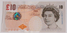 Chris Salmon £10 Note,Uncirculated but shows machine counting mark.