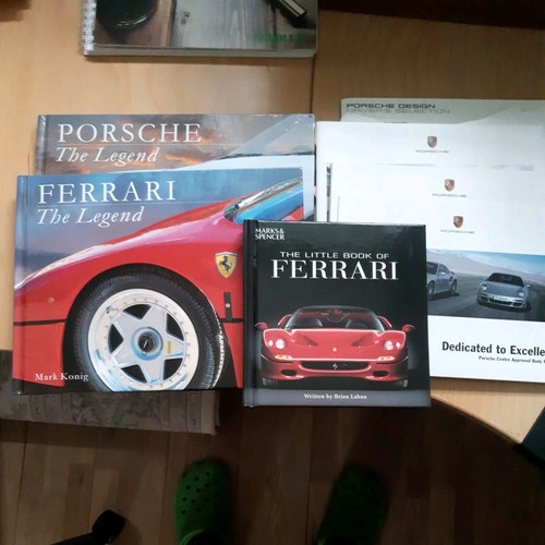 Porsche and ferrari books - and,