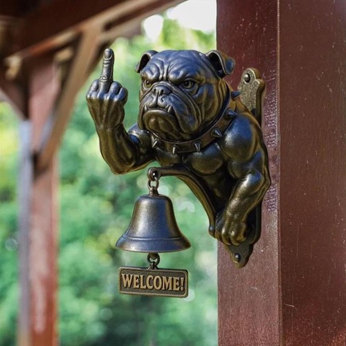 Funny bulldog doorbell - bulldog,