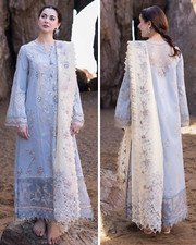 Pakistani indian Designer Embroidered Cotton Unstitched Suit 3 PC Shalwar Kameez