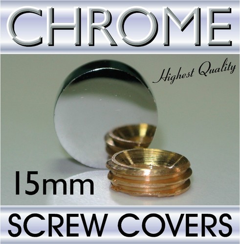 Chrome screw head covers - chrome,