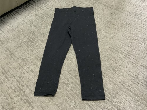 Black glitter leggings - age, 6-7
